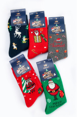 Шкарпетки чоловічі новорічні махрові 